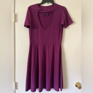 Retro Inspired keyhole purple dress